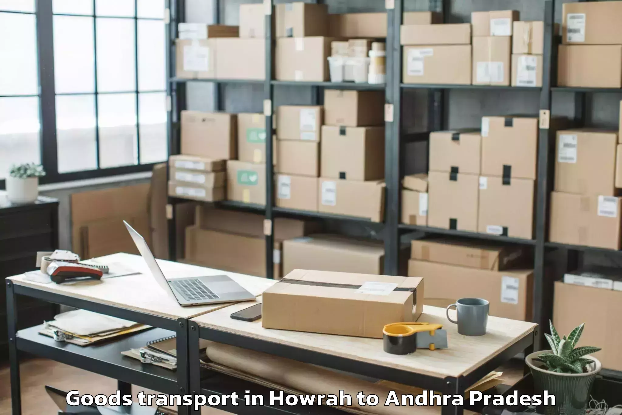 Expert Howrah to Chirala Goods Transport